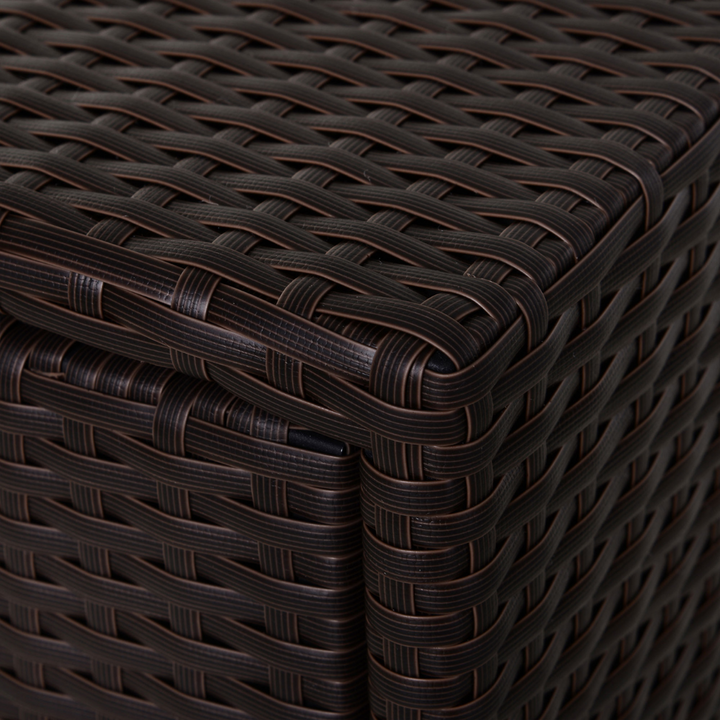 32” PE Rattan Wicker Indoor Outdoor Organizer Storage Cabinet w/ Drawers for Patio Pool - Brown