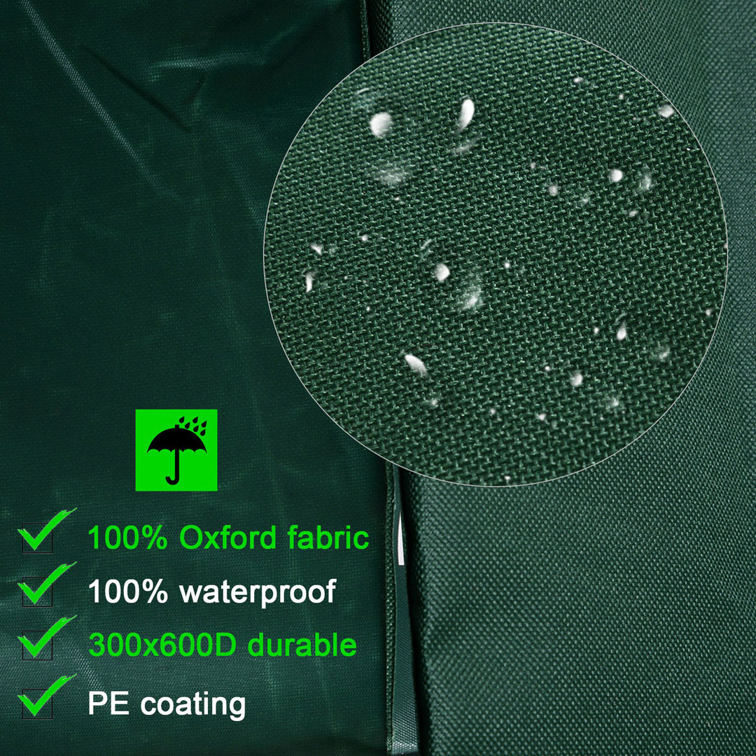 96”L x 65”W x 26”H Oxford Cloth Waterproof Outdoor Patio Furniture Set Cover PE Coated - Green